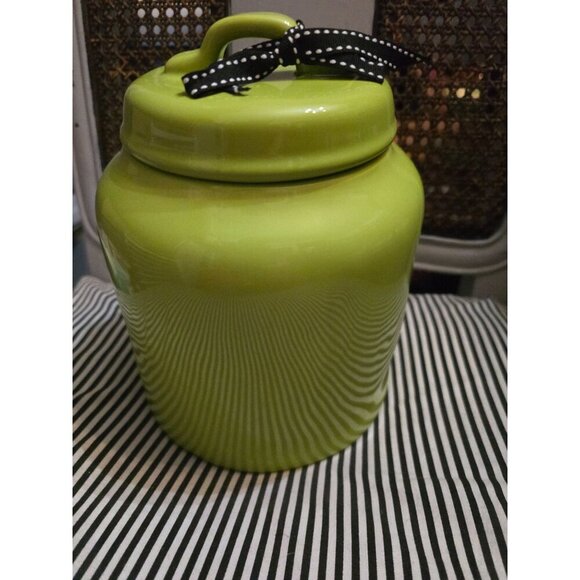 NWT Rae Dunn Deadly Poison Green Chubby Canister Halloween HTF - Picture 4 of 10